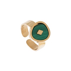 Bague zag best sale pierre verte