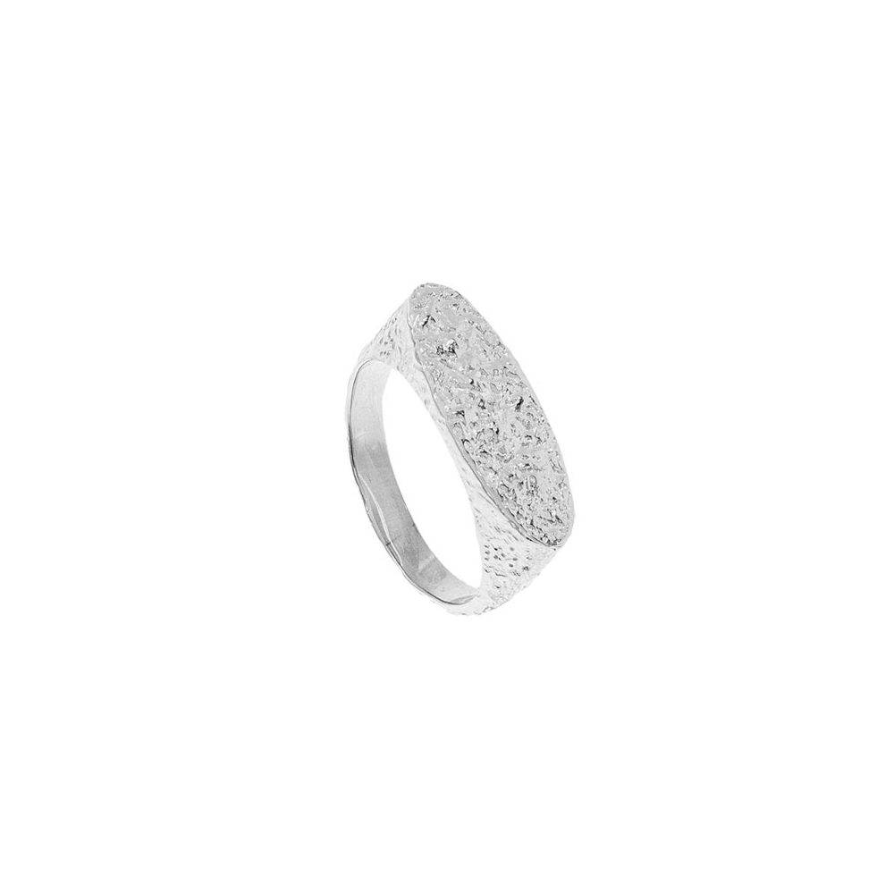 Bague plate online argent